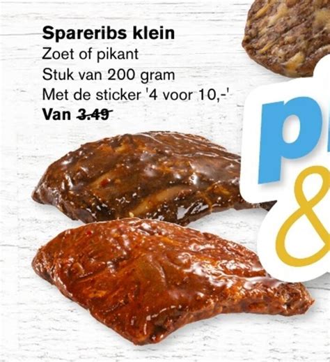 Spareribs Klein Zoet Of Pikant 200 Gram Aanbieding Bij Hoogvliet