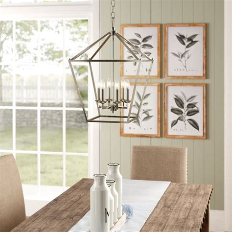 Laurel Foundry Modern Farmhouse Carmen 6 Light Lantern Geometric