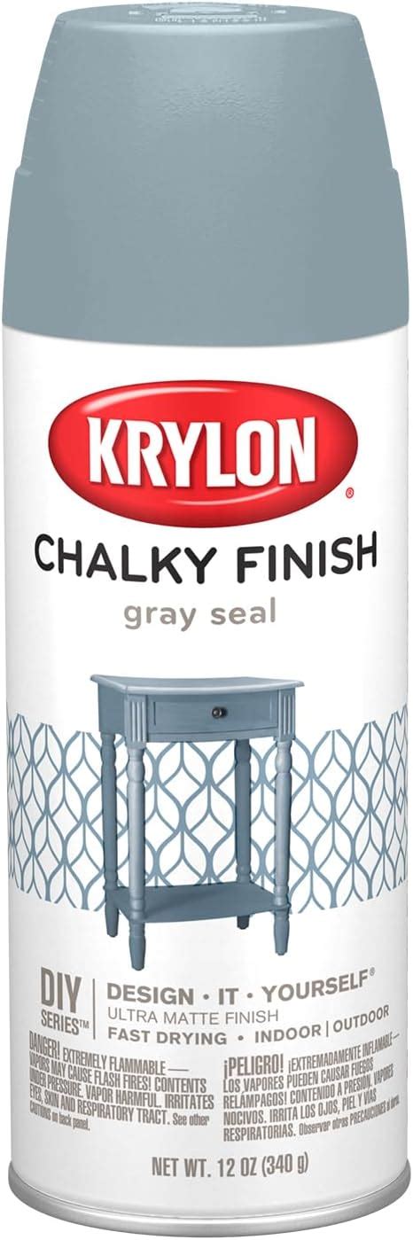 Amazon Krylon Chalky Finish Paint Matte Black Peppercorn Gray