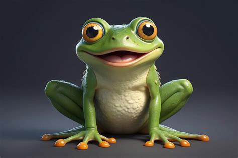 Premium Photo Quite Cartoon Frog Character