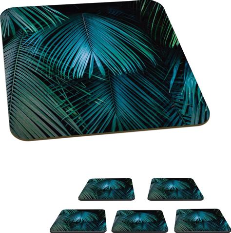 Onderzetters Voor Glazen Palmbomen Jungle Bladeren 10x10 Cm