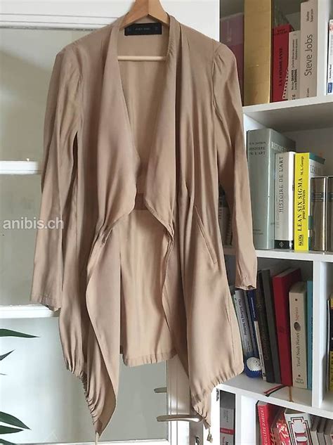 Veste longue et légère Zara beige S Canton Vaud anibis ch