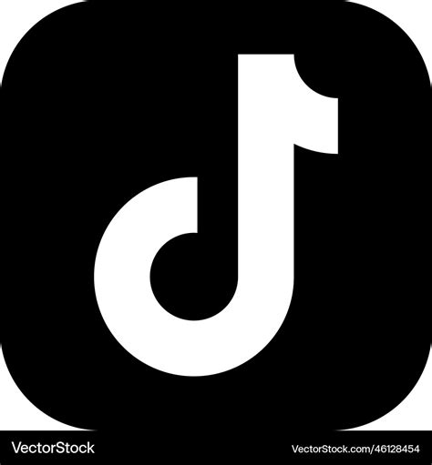 Tiktok logo realistic social media icon logotype Vector Image