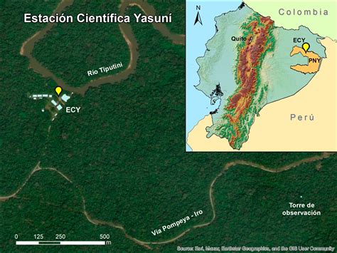 Ubicación Estación Científica Yasuní