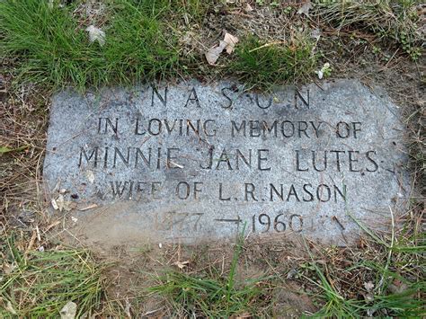 Minnie Jane Lutes Find A Grave Memorial