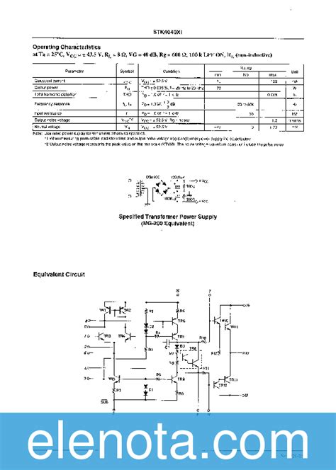 Stk Xi Datasheet Pdf Kb Sanyo Pobierz Z Elenota Pl