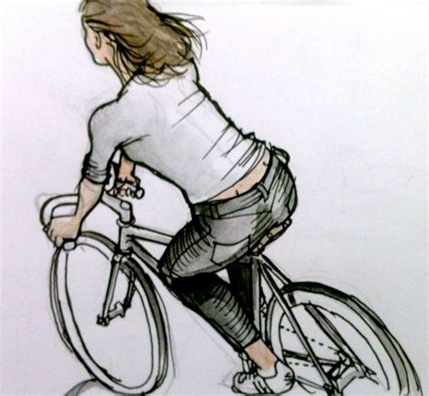 rider | Bicycle art, Bicycle sketch, Bike sketch