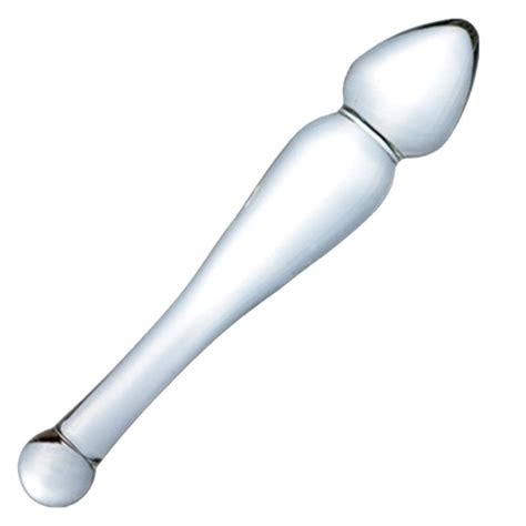 Pyrex Glass Dildo Fake Penis Dick Crystal Anal Bead Butt Plug