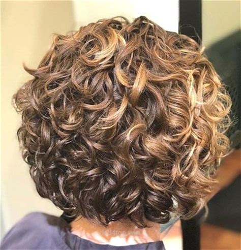 Stacked Spiral Perm Short Hair Short Natural Curly Hair Curly Bob