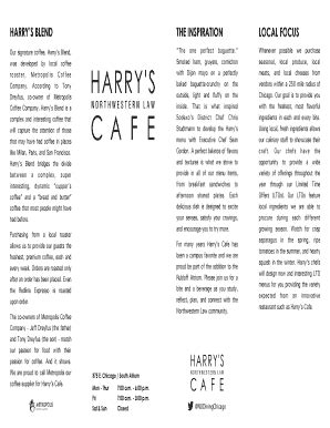 Fillable Online HARRYS BLEND Fax Email Print PdfFiller