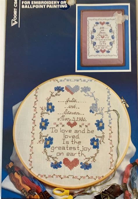 Vogart Crafts Wedding Sampler For Embroidery Or Ballpoint Painting Ebay