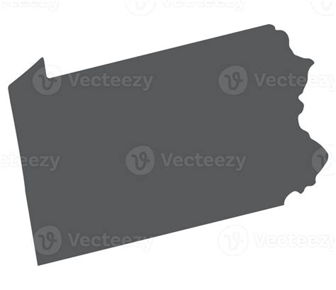 Pennsylvania state map. Map of the U.S. state of Pennsylvania. 35768940 PNG