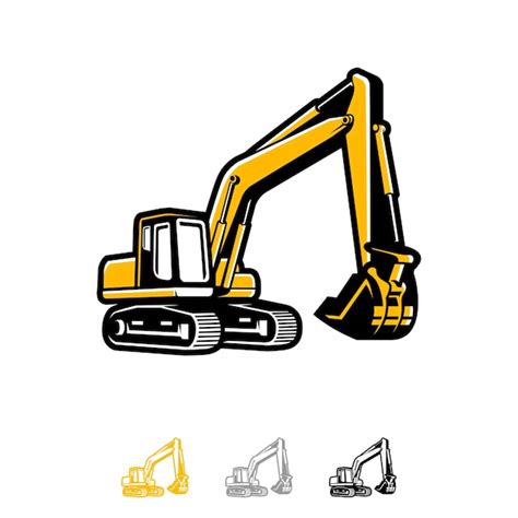 Premium Vector Excavator Vector Illustration