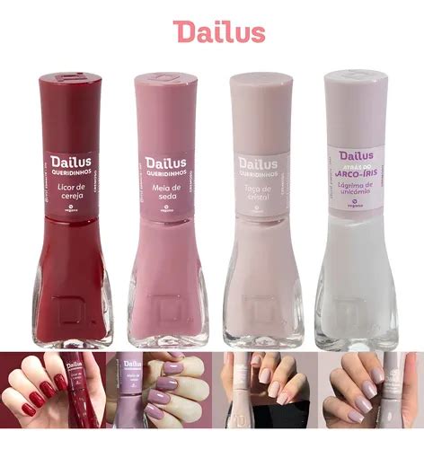 Kit 4 Esmaltes Dailus Tons Nude E Rosa Queridinhos 7ml MercadoLivre