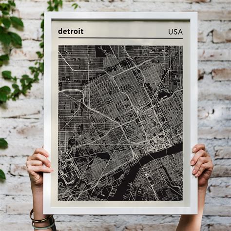 Detroit Map Poster — HypeSheriff US