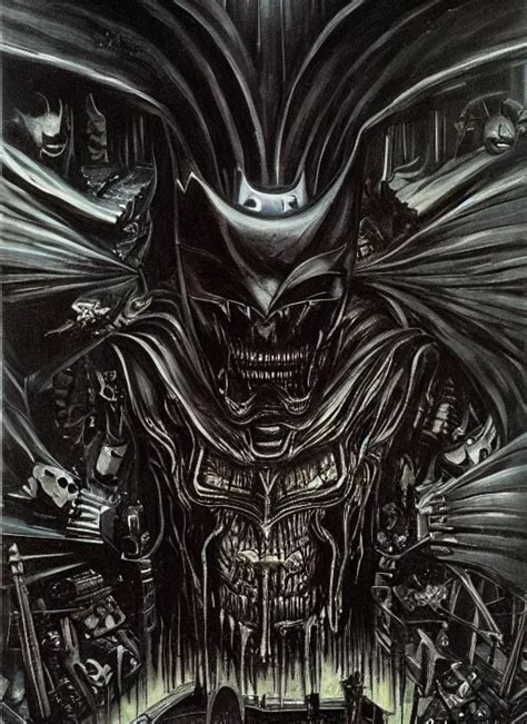 Batman Necronom V Painting By H R Giger Stable Diffusion Openart