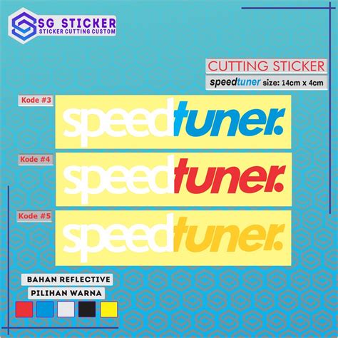 Jual Stiker Speedtuner Cutting Sticker Speedtuner Motor Mobil Stiker