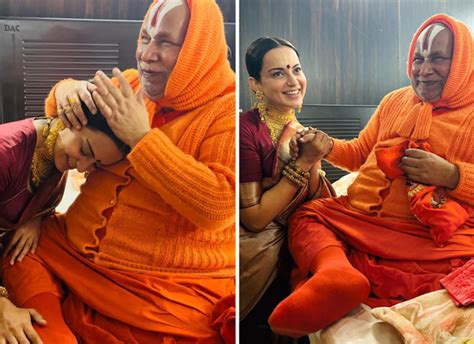 Kangana Ranaut Meets Swami Rambhadracharya In Ayodhya Ahead Of Ram Mandir Inauguration Sweeps