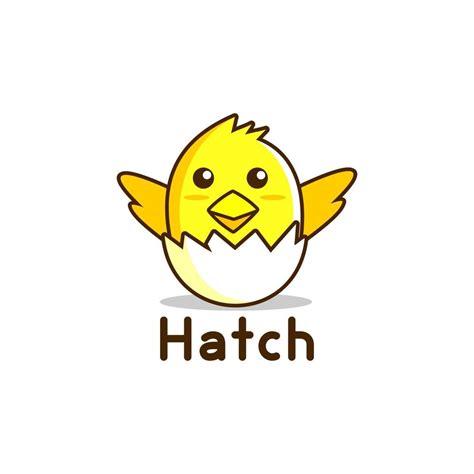 Cute Yellow Chick Hatch Newborn Logo Designs 4967012 Vector Art At Vecteezy