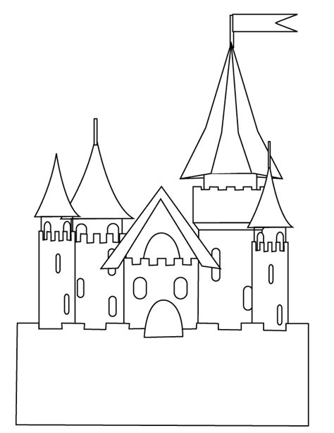 Castle Outline Drawing at GetDrawings | Free download