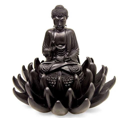 Buddha on Lotus Blessing Sculpture | Wood sculpture, Buddha, Sculpture