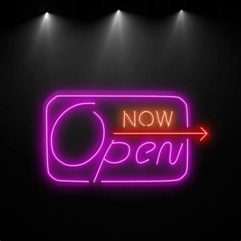 Now Open Arrow Neon Sign - CreateNeon.Com