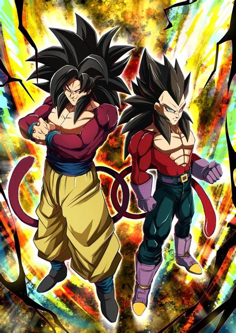 Goku Ssj 4 Y Vegeta Ssj 4 Personajes De Dragon Ball Dragon Ball