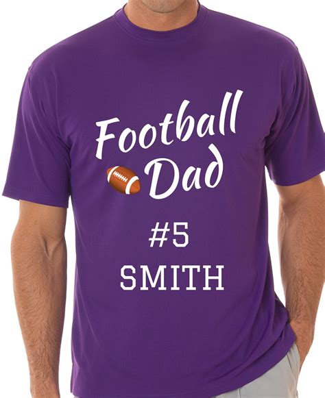 Custom Football Dad Shirt Fathers Day T Personalized Dad Etsy