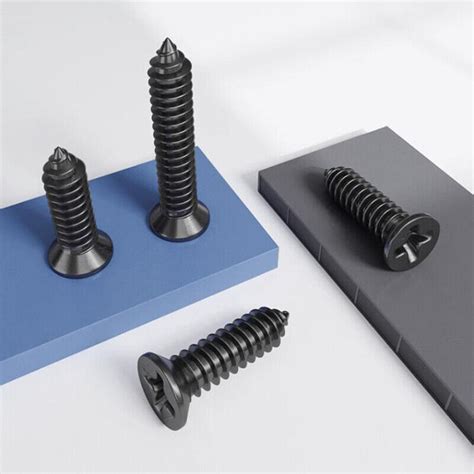 Flat Countersunk Self Tapping Screws Tappers Zinc Plated Black M M