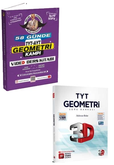 TYT Geometri Soru Bankası Bıyıklı Matematik 58 Günde TYT AYT Geometri