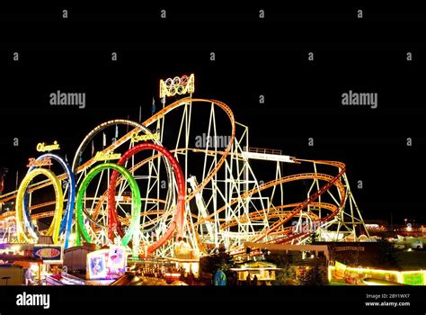 roller coaster / night shot Stock Photo - Alamy