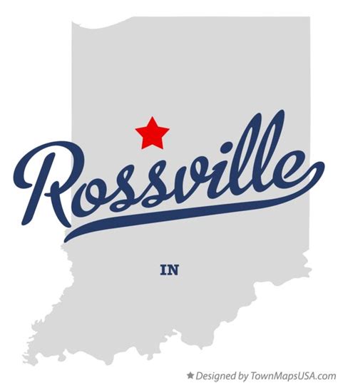 Map of Rossville, IN, Indiana