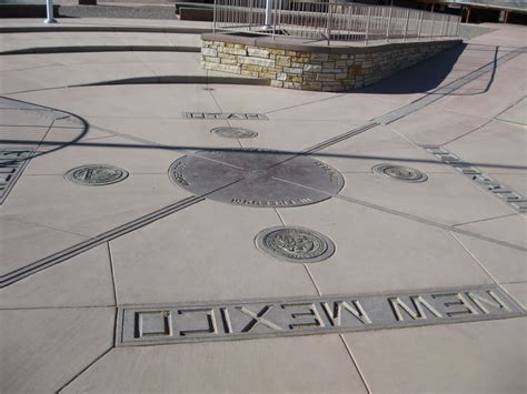 Las Esquinas Usa Four Corners Monument Marking The Only Spot In The