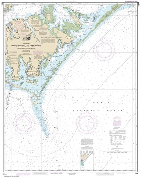 Themapstore Noaa Chart 11544 Cape Lookout Beaufort River Portsmouth Island Morehead City