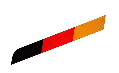 IJDMTOY 17 By 2 Inch Reflective Germany Flag Stripe Decal Sticker