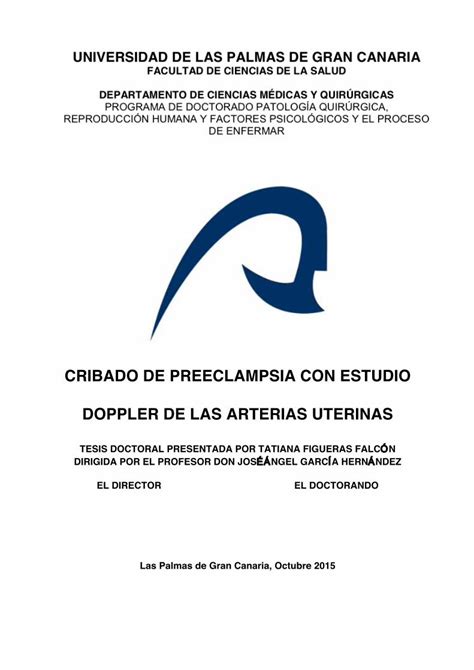 PDF Cribado De Preeclampsia Con Estudio Doppler De Las 1 1 5