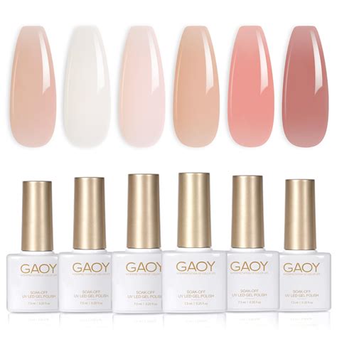 Amazon GAOY Milky Jelly Nude Gel Nail Polish Set Transparent