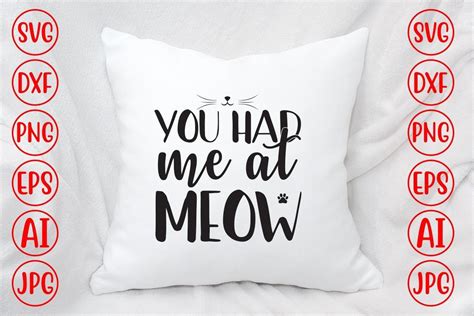 You Had Me At Meow Svg Graphic By Graphicbd Creative Fabrica