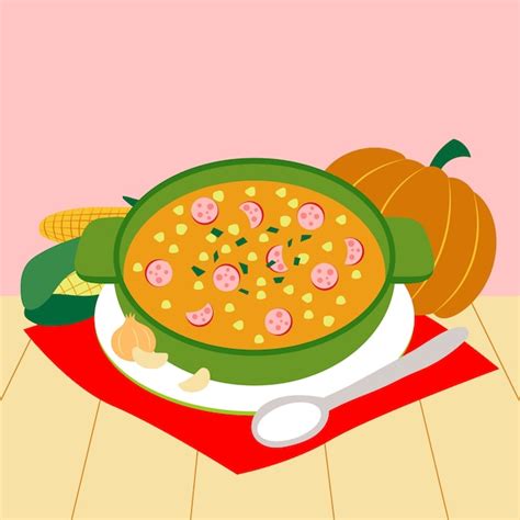 Dibujado a mano deliciosa ilustración de locro Vector Gratis