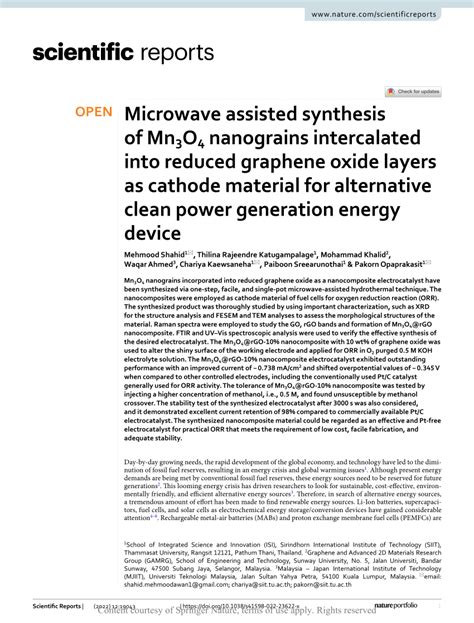 Pdf Microwave Assisted Synthesis Of Mn3o4 Nanograins Intercalated