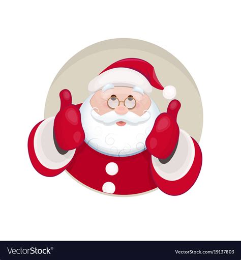 Santa Claus Showing Thumb Up Royalty Free Vector Image