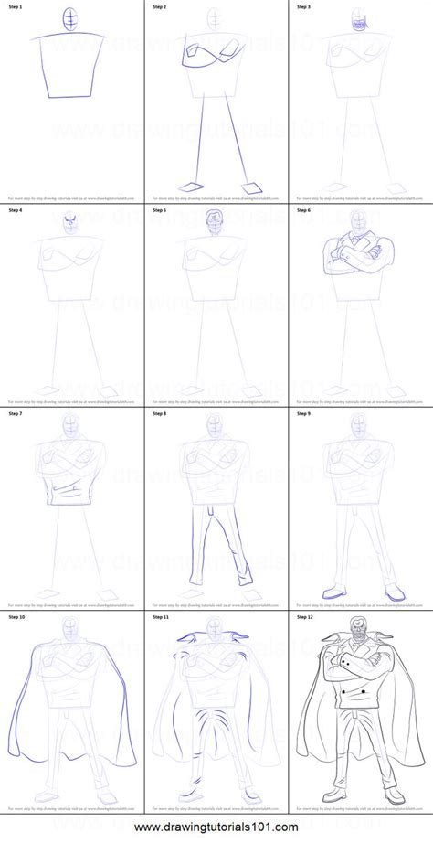 How To Draw Garp From One Piece Printable Drawing Sheet By