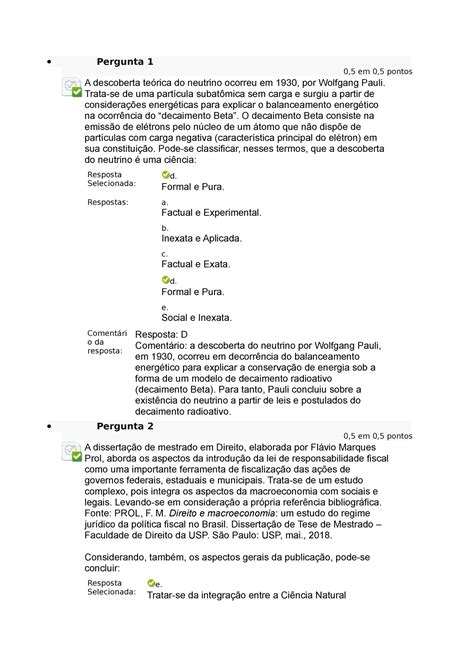 Questionario Unidade I Estudos Disciplinares Iii Pergunta Em