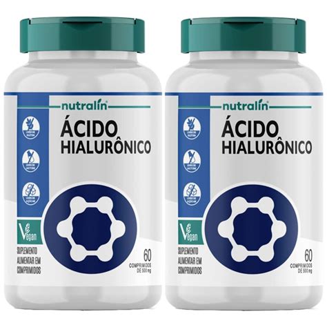 Kit 2x Ácido Hialurônico 60 Comprimidos Nutralin Otimanutri