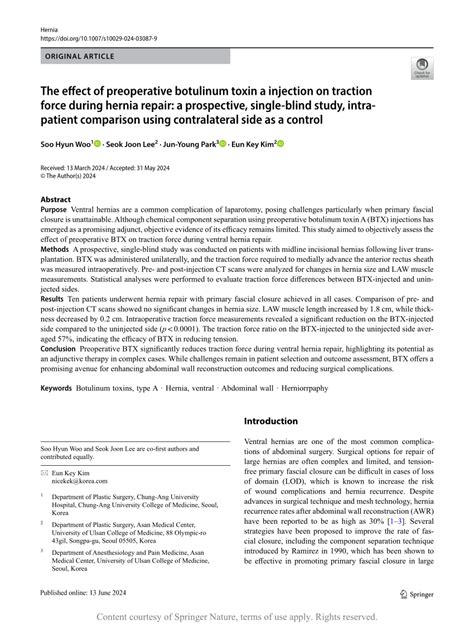 Pdf The Effect Of Preoperative Botulinum Toxin A Injection On