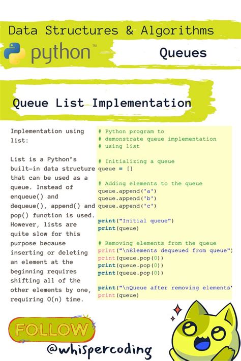 Coding For Beginners Python Data Structures Queues Learn Computer Science Basic Computer