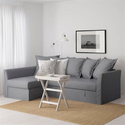 Holmsund Nordvalla Medium Grey Corner Sofa Bed Ikea