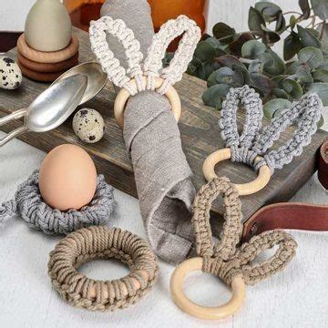 Napkin Rings With Rabbit Ears In 2024 Easter Fun Napkin Rings Knitting