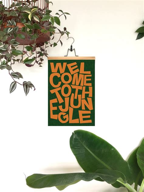 Welcome to the Jungle Poster : Modern Retro Typografic Art Poster With ...