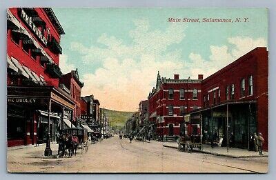 SALAMANCA NY MAIN STREET ANTIQUE POSTCARD | eBay